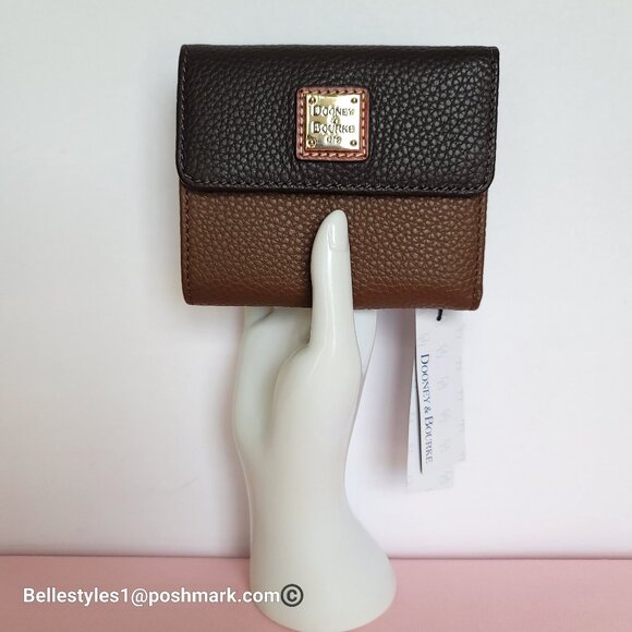 DOONEY & BOURKE Colorblock Small Flap Pebbled Leather Credit Card Bifold Wallet - Picture 6 of 16